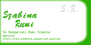 szabina rumi business card